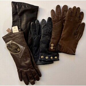 Aris Leather 100% Cashmere Lined Gloves, Tan , Size 7 New With Tags Plus MORE